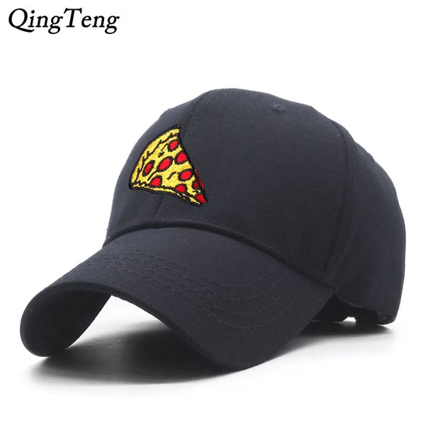 

100% cotton pizza embroidery mens baseball caps brand pink casual sun snapback hats adjustable cap women, Blue;gray