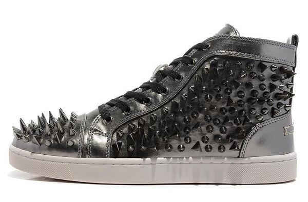 

international big designer gao bang handsome versatile casual shoes new mens studded shoes 39-45 wholesale c23, Black