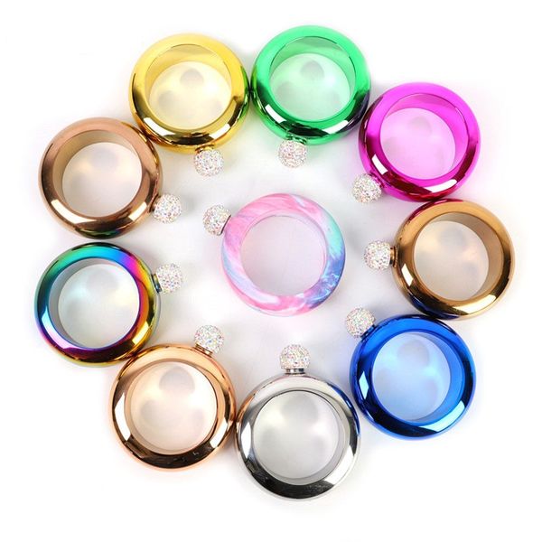 

3.5oz / 100 мл из нержавеющей стали фляжка спирта виски водка браслет фляжку портативный chic мини drinkware инструменты