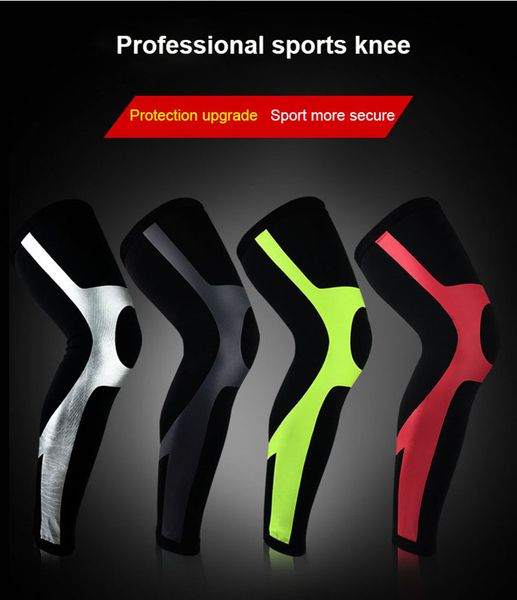 

breathable elastic basketball 2017 new knee pad badminton running hiking outdoors sports knee support 1pcs, Black