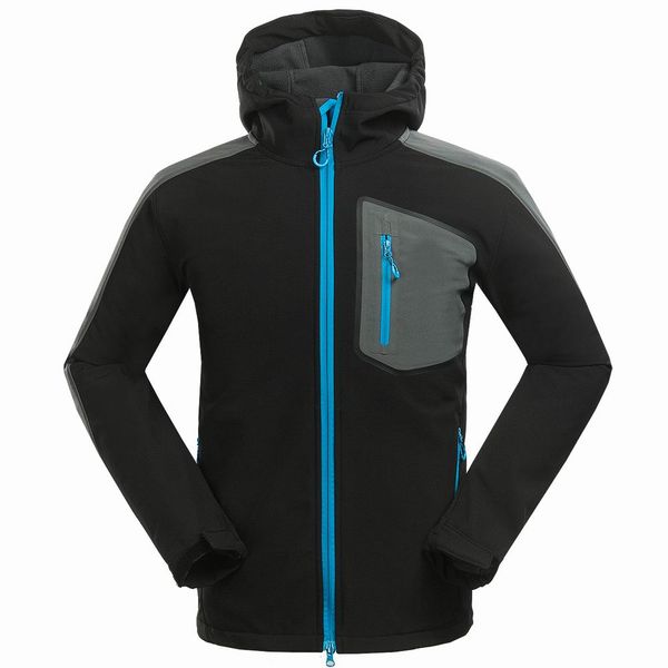 

new 15301 helly hooded coat jacket softshell windproof for winter waterproof soft and shell coats hansen jackets jacket men dlmur, Black
