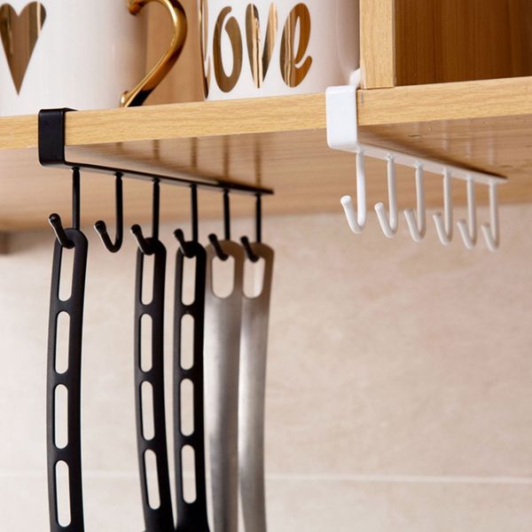 

kitchen cupboard storage rack cupboard shelf hanging hook organizer closet clothes glass mug shelf hanger wardrobe holder