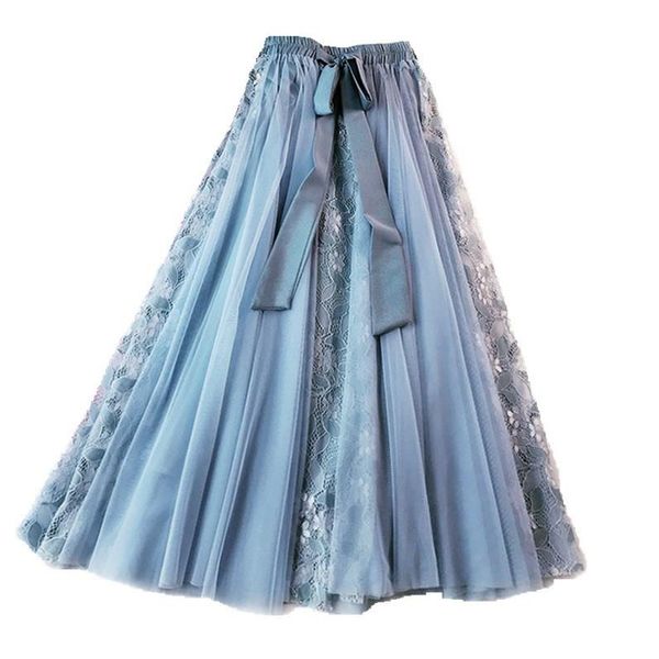 

perhaps u purple black dot a line mesh velvet midi skirt empire elastic waist summer casual summer s0139