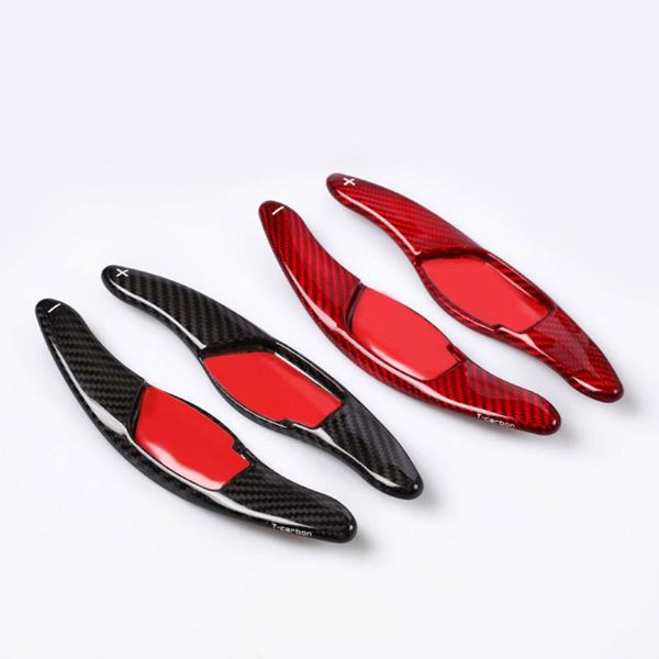 

for corolla camry steering wheel shifter extension real carbon fiber car shift trim cover paddle dsg