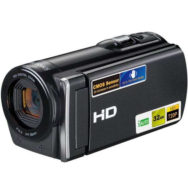 

портативная видеокамера full hd цифровая камера 5 миллионов cmos пикселей 3,0-дюймовый tft-дисплей 16x zoom поддержка sd-карты 32gb(us plug