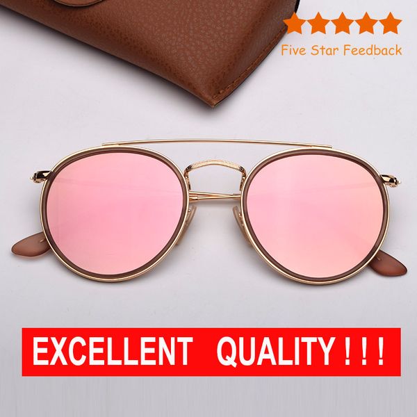 

fashion designer sunglasses brand brille sunglasses womens sun glasses eyeware double bridge round metal des lunettes de soleil with package, White;black