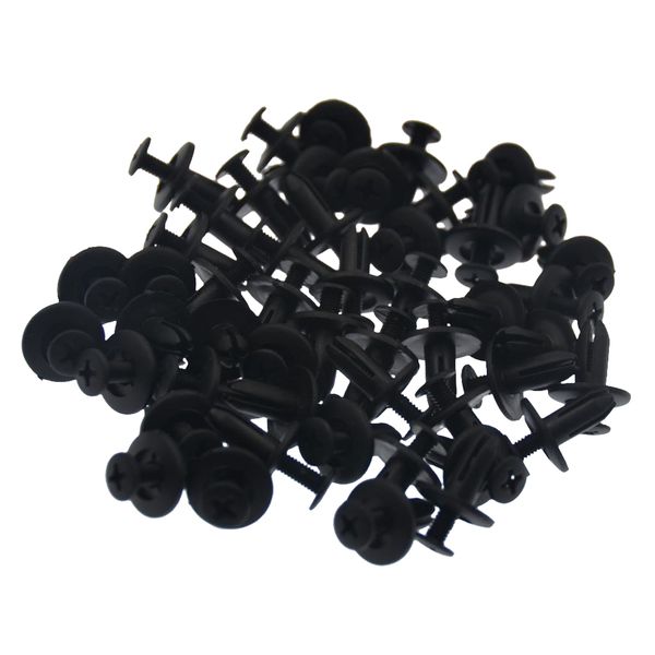 

25 pairs plastic car auto rivets fasteners retainer clip set 6mm