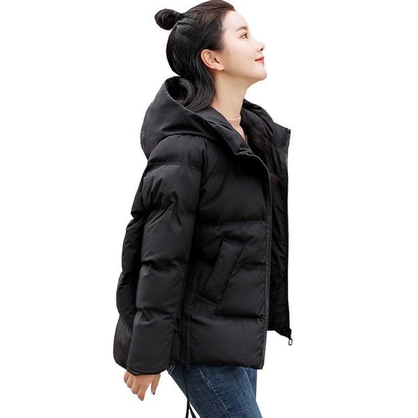 

autumn winter jacket women coat 2019 fashion hooded short parkas warm casual jackets female padded chaqueta mujer invierno t08, Tan;black