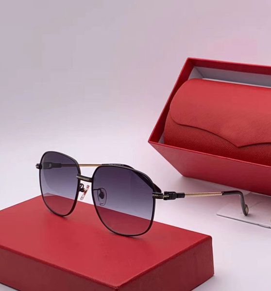 

fashion 0299 square sunglasses metal gold/grey gradient lens 59mm des lunettes de soleil men shades sun glasses new with box, White;black