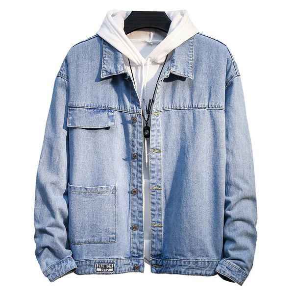 

mens designer coat leisure fashion tooling jacket denim clothes, Black;brown