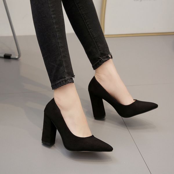 

velvet shoes women beige high heels lace-up pointed pumps sandals all-match slip om 2019 shallow mouth footwear black gold