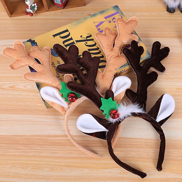 

xmas hair accessories christmas reindeer headband horns cosplay antlers hair hoop deer ears branches head band for adults party