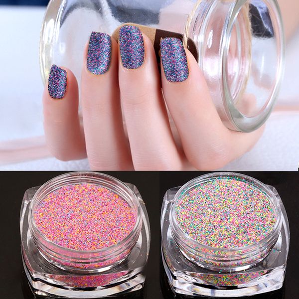 

2g/box sand sugar nail art powder manicure nail art glitter pigment chrome powder diy 3d decoration #219, Silver;gold