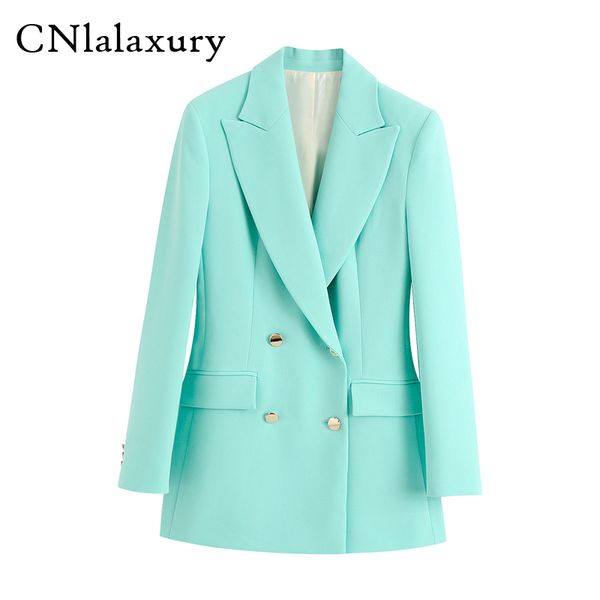 

new women suit jacket double breasted blazer feminino long sleeve office lady causal stylish outwear coat marynarka damska, White;black