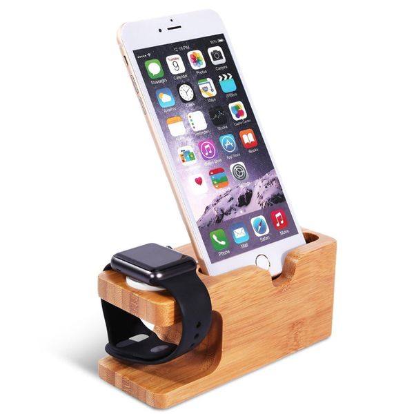 

bamboo wood charger station cradle holder simple charging dock station eco-friendly charger stand holder for apple watch iphone x xr xs max