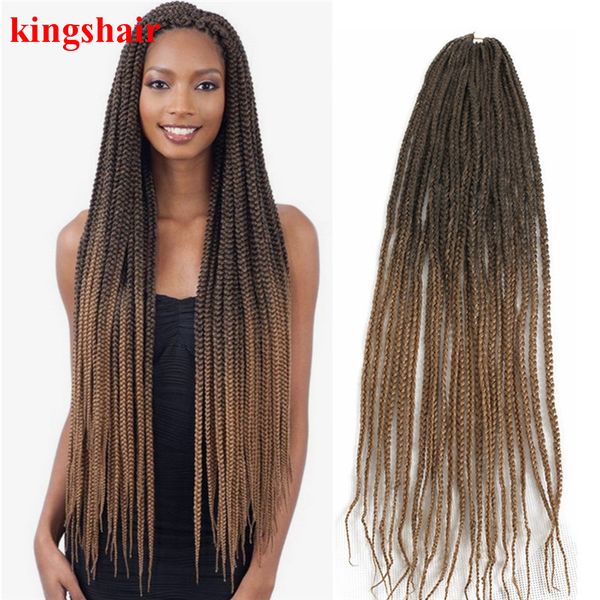 2020 Long 30 Inch Box Braid Crochet Extensions High Temperature