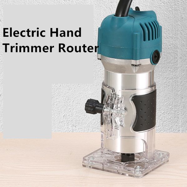 

800w electric hand trimmer router wood carving machine with carrying case woodworking wood milling slotting machine power tools