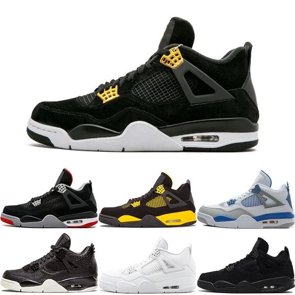 

online wholesale 4 white cement bred fire red iv 4s triple white black men basketball shoes sneakers sports trainers size 41-47 for sale