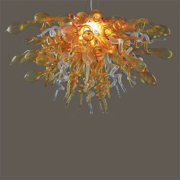 

led source 100% long chandeliers chihuly style mouth blown glass with 110v-240v led bulbs art glass chandelier for bedroom decor