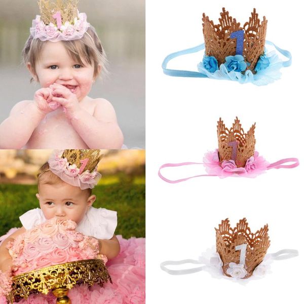 

прекрасный baby girl блеск 1 корона диапазон волосы цветок тюль оголовье, Slivery;white