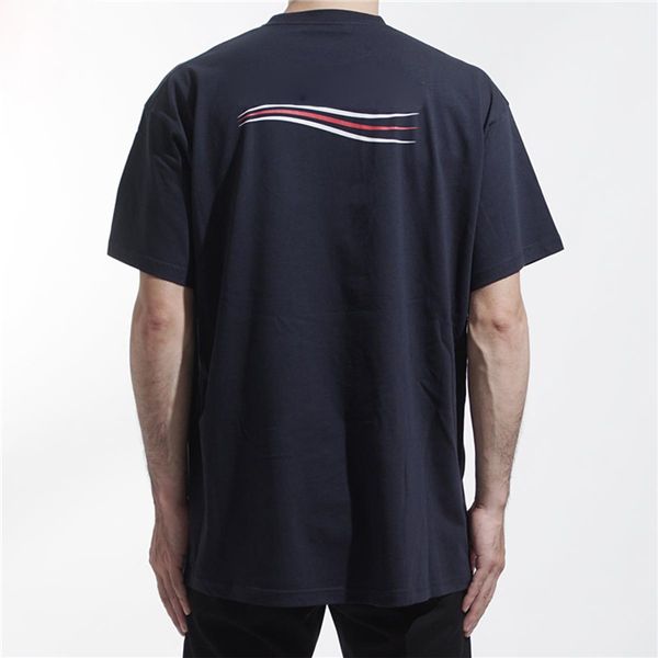 

20ss solid color logo wave tee classic logo letter print men women breathable short sleeves high street t-shirt summer tee hfymtx785, White;black