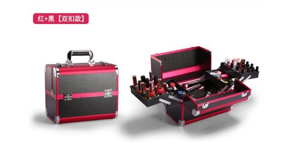 

в наличии! свободный dhl многофункциональный алюминиевый сплав двойной ящик под открытым небом с кодовым замком, косметики и парикмахерского