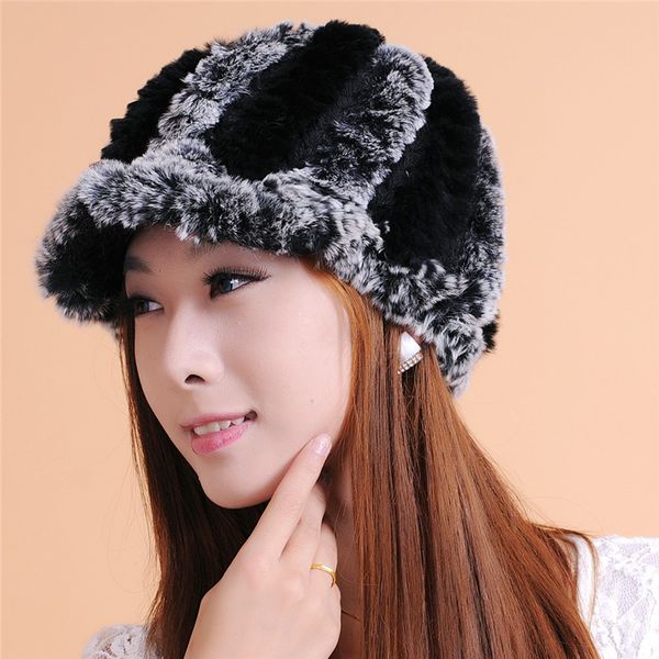 

fashion women warm cap weave fur hats 100% quality new fashion hat women winter cap ing, Blue;gray