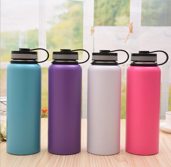 

550ml wide mouth sports water bottle gradient color vacuum insulated stainless steel water flask car cups h028