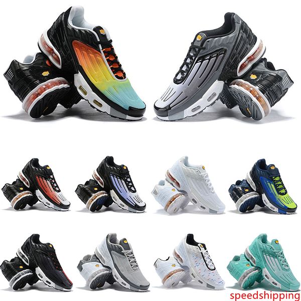 

2019 tn plus iii 3 running shoes tuned gradient orange vintage black triple white 3s sport shock jogging og sneakers mens trainers