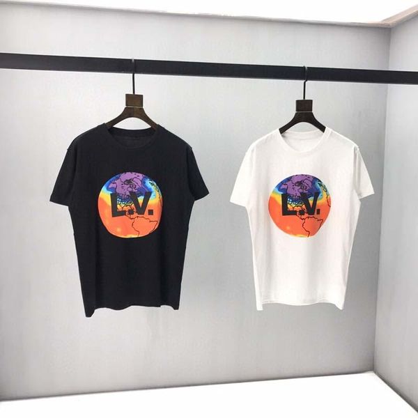 

louis vit 2020 women's t-shirt summer couple wear letter print t-shirt casual cotton short sleeve men's t-shirt eu size 015