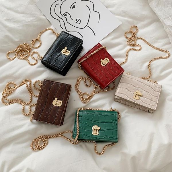 

women mini chain shoulder bags lady pu leather casual messenger crossbody bag simple shoulder messenger bags