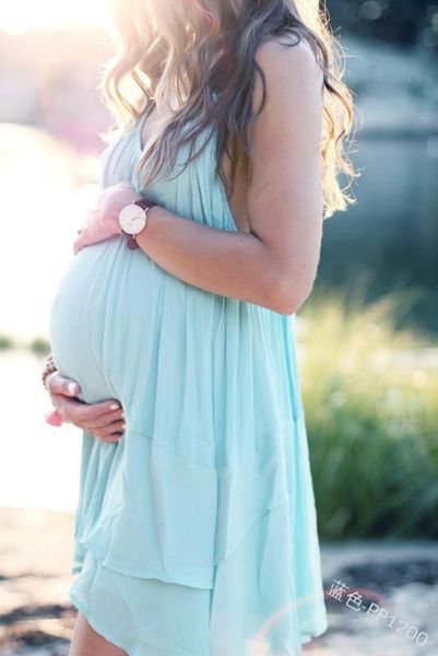 

2020 maternity dress pregnant dress for p shoot maternity pgraphy props summer women beach clothes, White