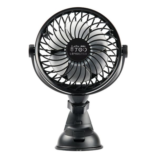 

mini car small fan usb rechargeable mute wind big truck car special suction cup fan