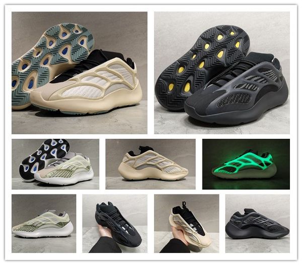 

new relase 700 v3 black kanye west men womens sneakers running shoes for sale glows in the dark upper wave running shoes sports