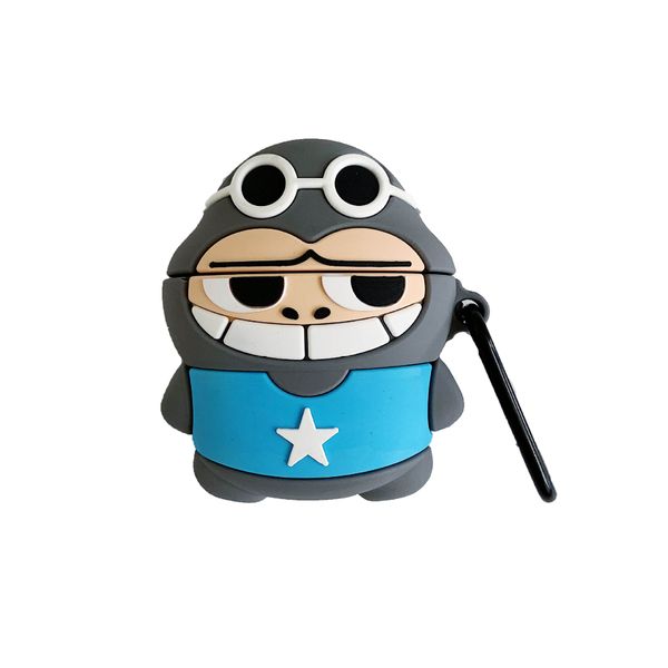 

fashion cartoon headphones apply airpods 1/2 case cap shell drop resistance tpu earphone protector protective cover creative 3 styles