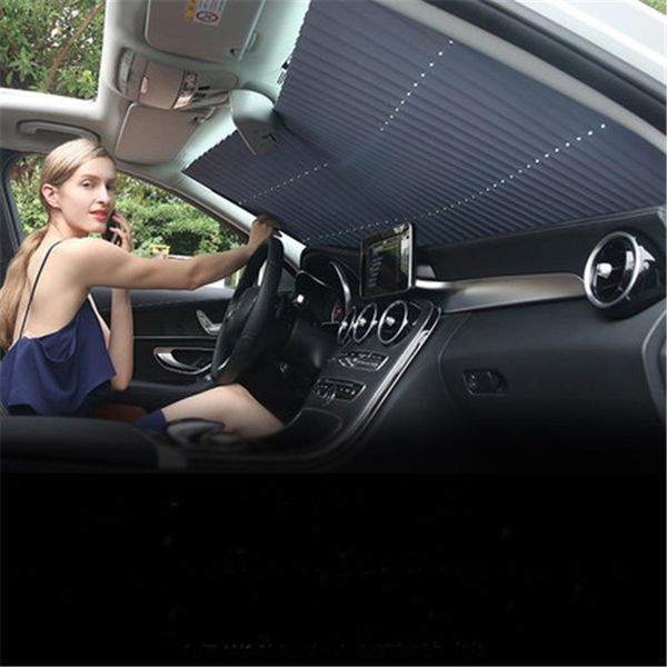 

46/65/70 x135/165cm car sunshade retractable windshield block sun shade cover front/rear window foil curtain for solar uv proect