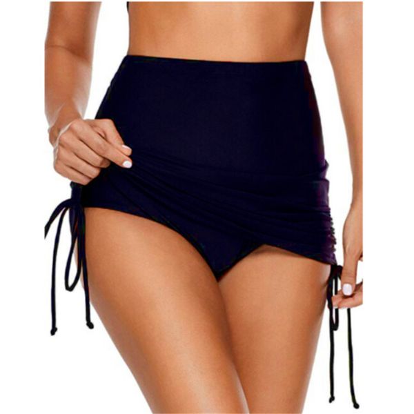 

vintage womens high waisted short pants stretch elastic plain mini dance shorts beach slim fit drawstrings swimming shorts
