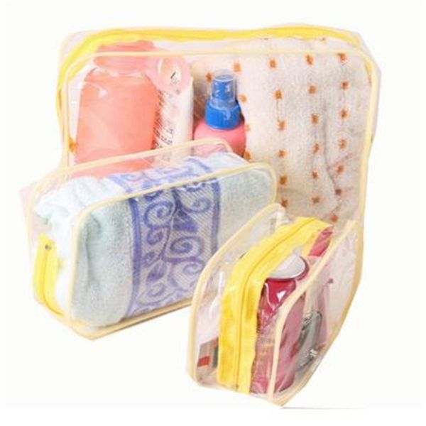 Bolsa Maquillaje Transparente 3 Piezas Bolso de Tocador Bolsa de Viaje Transparente Bolsa de Cosm/éticos a Prueba de Agua Gran Capacidad Port/átil Para Hombres y Mujeres