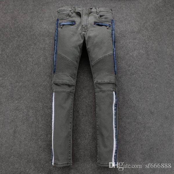 

2019, the new brand fashion european and american summer men's wear jeans are men's casual jeans #31-34-034-35, Blue