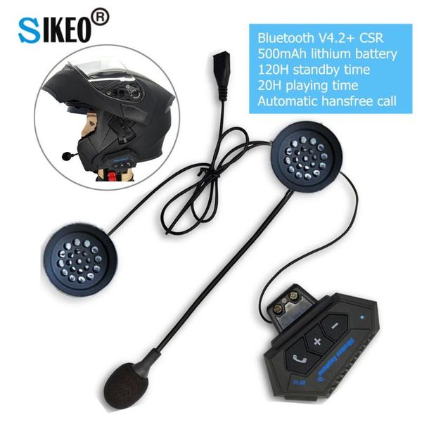 

helmet headphone bluetooth motorcycle headset v4.2 bluetooth intercom motor bike earphone noise reduction microphone mic