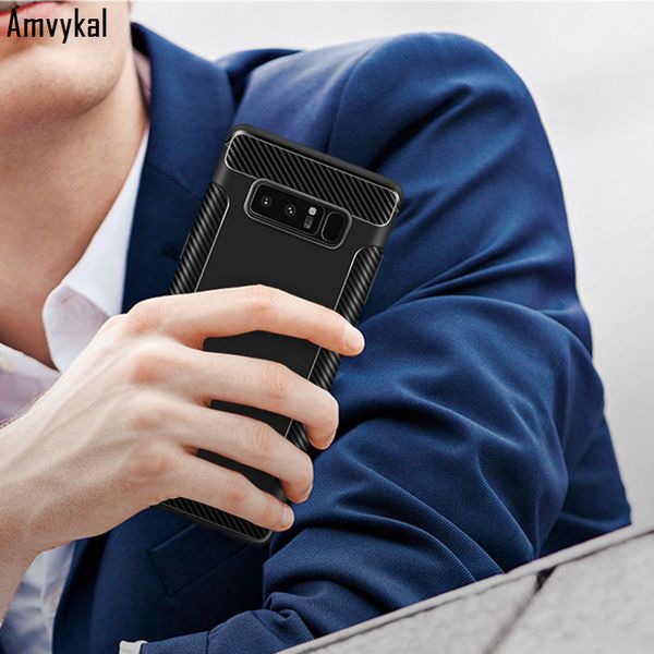 

for samsung s20 ultra s10 s9 s8 plus s10e note 8 9 10 plus shockproof cover carbon fiber soft silicone phone cases