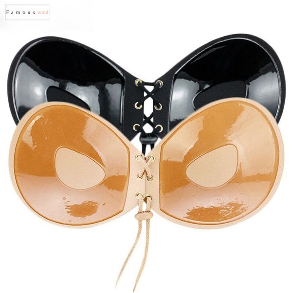 

женщины силиконовый бюстгальтер невидимый push up наклеить самоклеющиеся женщин передняя шнуровка fly бюстгальтеры без бретелек backless, Red;black