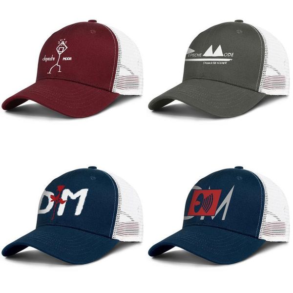 

depeche mode dance-rock band mens and women adjustable trucker meshcap designer fashion baseball cute original baseballhats machine, Blue;gray