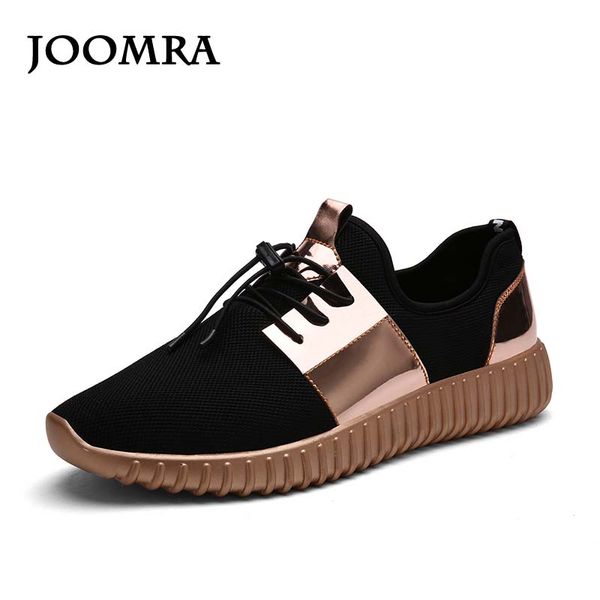 

joomra glossy gold men&women air mesh running shoes sport sneakers breathable couple durable jogging shoes outdoor sport shoe