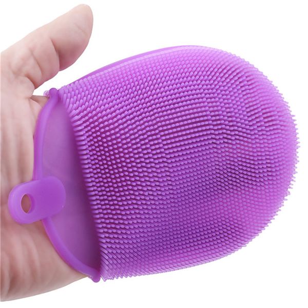 

silicone dish bowl cleaning brushes scouring pad pot pan wash brushes cleaner kitchen accessories dish washing brush kitchen tool tc190311