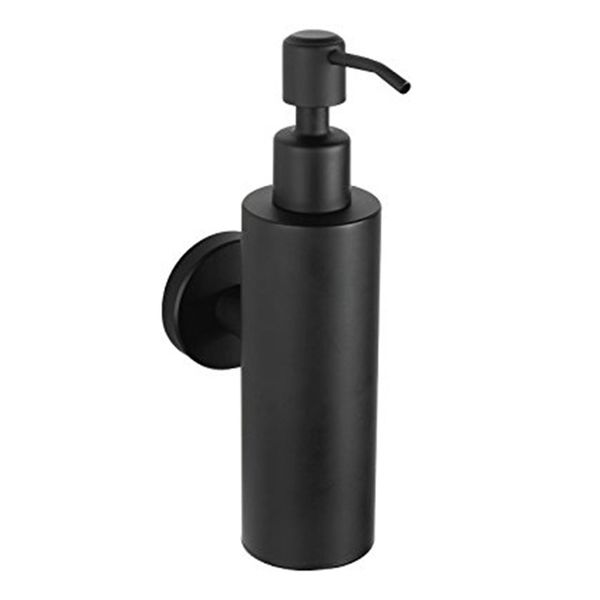 

black 304 stainless steel wall mounted soap dispenser 200ml liquid soap dish bottle