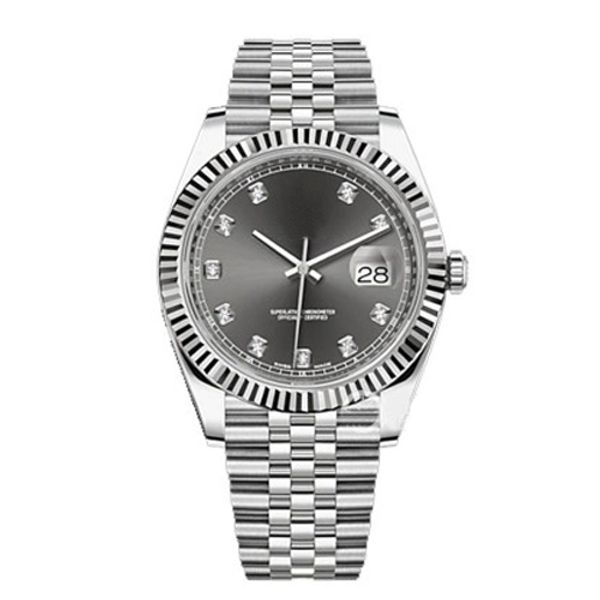 

v3 solid new just clasp steel folding men's watch luminous date wristwatch wristwatches automatic glass stainless buckle sapphire gisqv, Slivery;brown