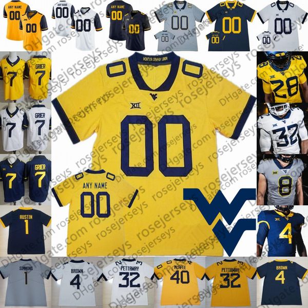 

2020 new arrival west virginia mountaineers #8 kwantel raines 10 trey lowe iii 28 keith washington jr. 30 evan staley gray wvu jersey, Black