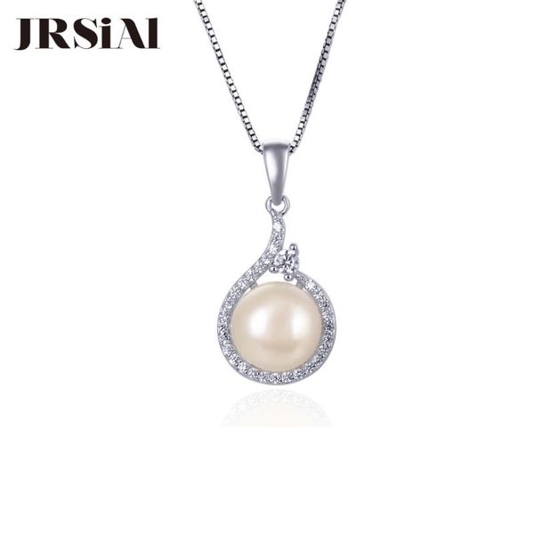 

jrsial s925 sterling silver zircon pearl pendant creative simple bead necklace clavicle chain jrp0096