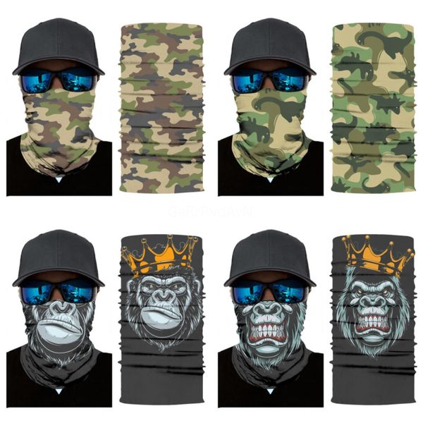 

4jaza skull scarf hiking outdoor windproof uv protection bandana hiking fishing neck skull scarf cycling face mask magic head bandana wra#70, Blue;black